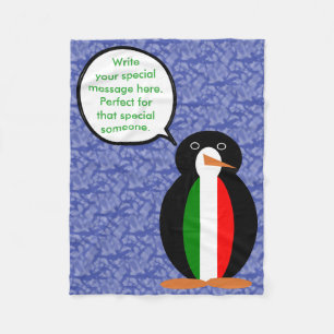 Italienische Flagge Feiertag Frau Penguin Gespräch Fleecedecke