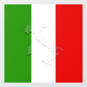 Italienische Flagge Fensteraufkleber (Blatt)