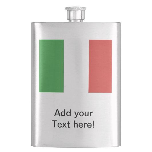 Italienische Flagge Flachmann (Vorderseite)