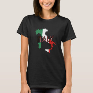Italienische Flagge Flagge Italiens Vintage Karte  T-Shirt