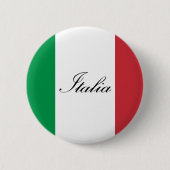 Italienische Flagge - Flagge von Italien - Italien Button (Vorderseite)
