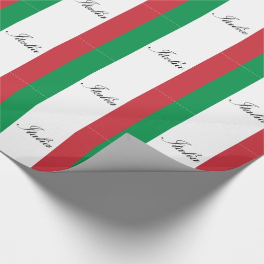 Italienische Flagge - Flagge von Italien - Italien Geschenkpapier (Ecke)