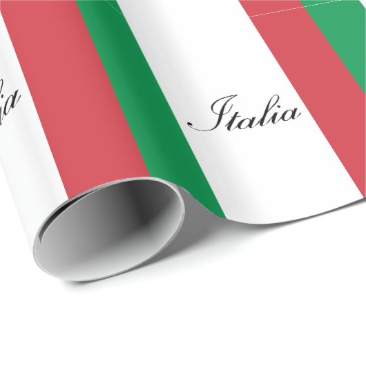 Italienische Flagge - Flagge von Italien - Italien Geschenkpapier (Rolleneckpunkt)