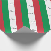 Italienische Flagge - Flagge von Italien - Italien Geschenkpapier (Ecke)