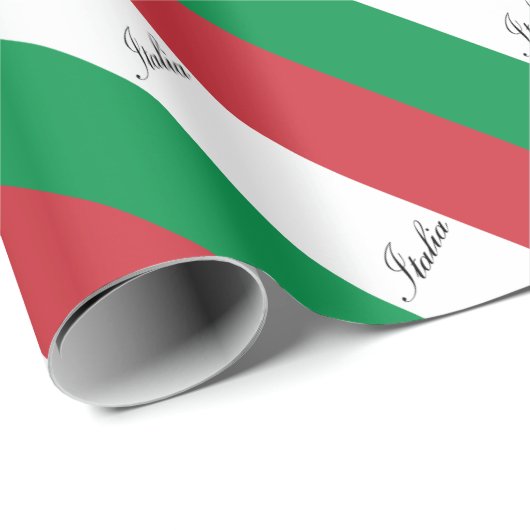Italienische Flagge - Flagge von Italien - Italien Geschenkpapier (Rolleneckpunkt)