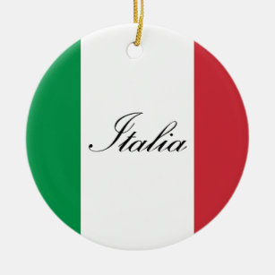 Italienische Flagge - Flagge von Italien - Italien Keramik Ornament