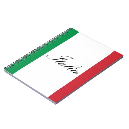 Italienische Flagge - Flagge von Italien - Italien Notizblock (Linke Seite)