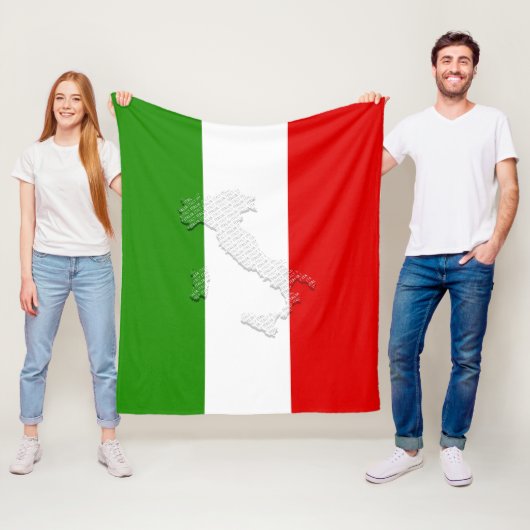 Italienische Flagge Fleecedecke (Beispiel)