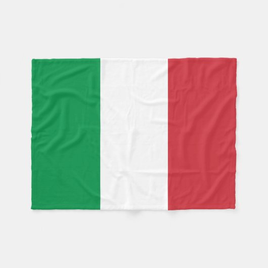Italienische Flagge Fleecedecke (Vorderseite (Horizontal))