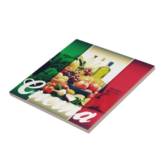 Italienische Flagge Fliese (Seite)