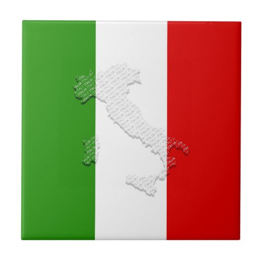 Italienische Flagge Fliese (Vorderseite)