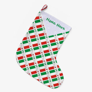 Italienische Flagge Fliesen Persönliches Erbgut-De Großer Weihnachtsstrumpf
