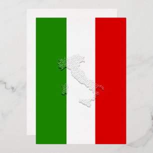 Italienische Flagge Folieneinladung