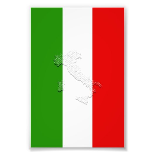 Italienische Flagge Fotodruck (Vorne)