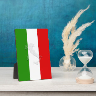 Italienische Flagge Fotoplatte