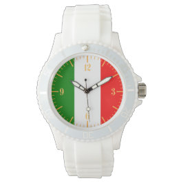 Italienische Flagge für das Gold Dial Armbanduhr