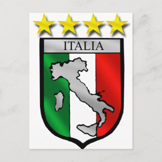 Italienische Flagge für Fußball-Liebhaber Postkarte