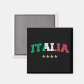 Italienische Flagge für Fußball-Shirt Magnet (Vorderseite/Rückseite)