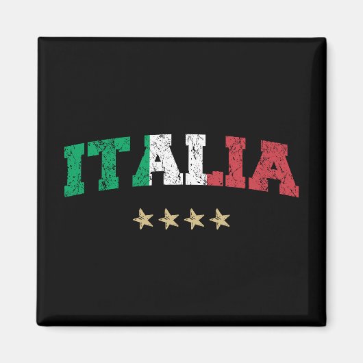 Italienische Flagge für Fußball-Shirt Magnet (Vorne)