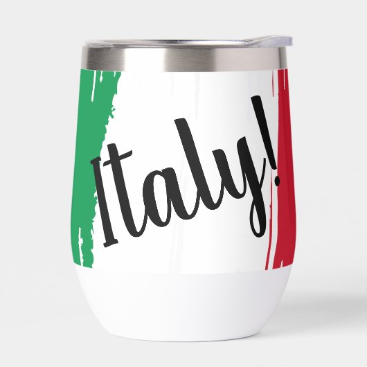 Italienische Flagge für künstlerische Pinselstrich (Links)