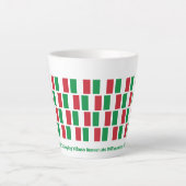 Italienische Flagge Gastfreundschaft Latte Tasse (Vorderseite)