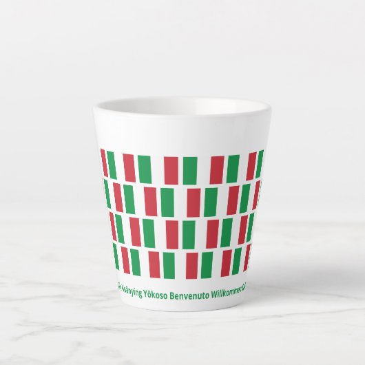 Italienische Flagge Gastfreundschaft Latte Tasse (Vorderseite)