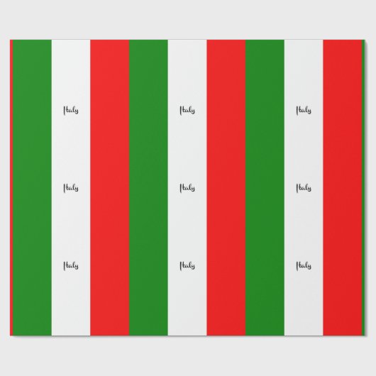 Italienische Flagge, gekennzeichnet, Geschenkpapier (Flach)
