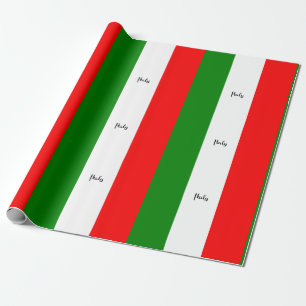 Italienische Flagge, gekennzeichnet, Geschenkpapier