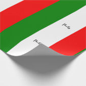 Italienische Flagge, gekennzeichnet, Geschenkpapier (Ecke)