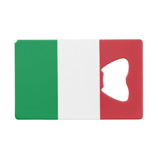 Italienische Flagge Geldbeutel Flaschenöffner (Vorderseite (Horizontal))