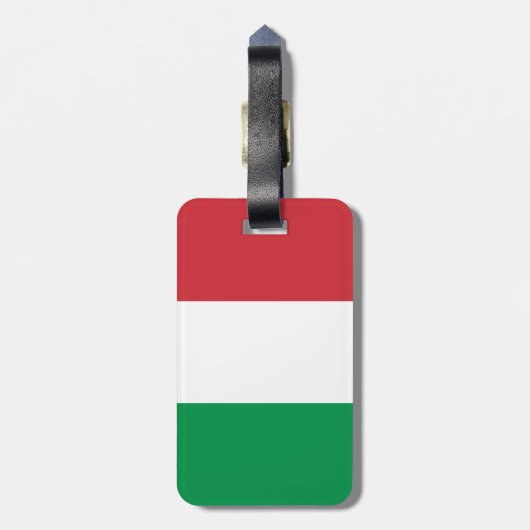 Italienische Flagge Gepäckanhänger (Rückseite vertikal)