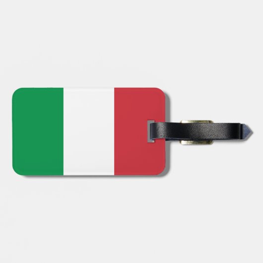 Italienische Flagge Gepäckanhänger (Rückseite horizontal)