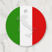 Italienische Flagge Geschenkanhänger (Rückseite)