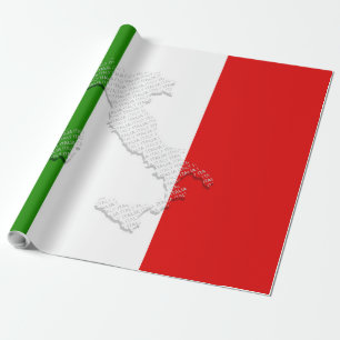 Italienische Flagge Geschenkpapier