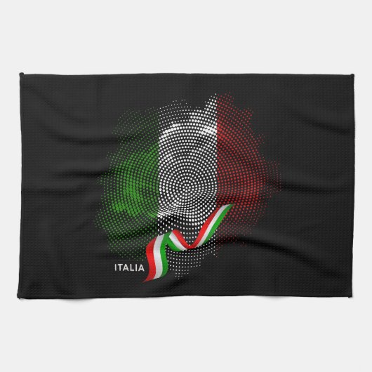 Italienische Flagge Geschirrtuch (Horizontal)