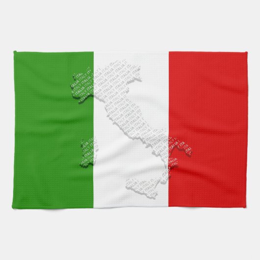 Italienische Flagge Geschirrtuch (Horizontal)