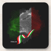 Italienische Flagge Getränkeuntersetzer (Vorderseite)