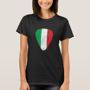 Italienische Flagge Gitarrespieler Plektrum Italie T-Shirt