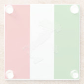 Italienische Flagge Glasuntersetzer (Rückseite)