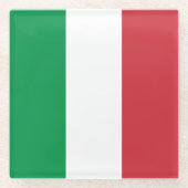 Italienische Flagge Glasuntersetzer (Vorderseite)