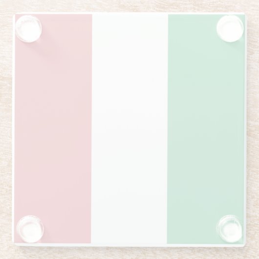 Italienische Flagge Glasuntersetzer (Rückseite)