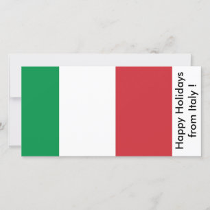 Italienische Flagge, glückliche Ferien aus Italien Feiertagskarte