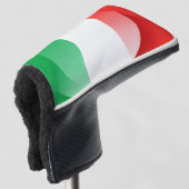 Italienische Flagge Golf Putter Abdeckung Headcover (3/4 Vorderseite)