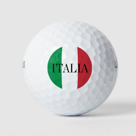 Italienische Flagge Golf Set | Italien Stolz Golfball (Vorderseite)