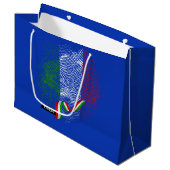 Italienische Flagge Große Geschenktüte (Vorderseite Schrägansicht)