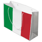 Italienische Flagge Große Geschenktüte (Rückseite Schrägansicht)