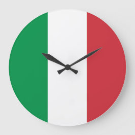 Italienische Flagge Große Wanduhr