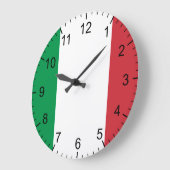 Italienische Flagge Große Wanduhr (Winkel)