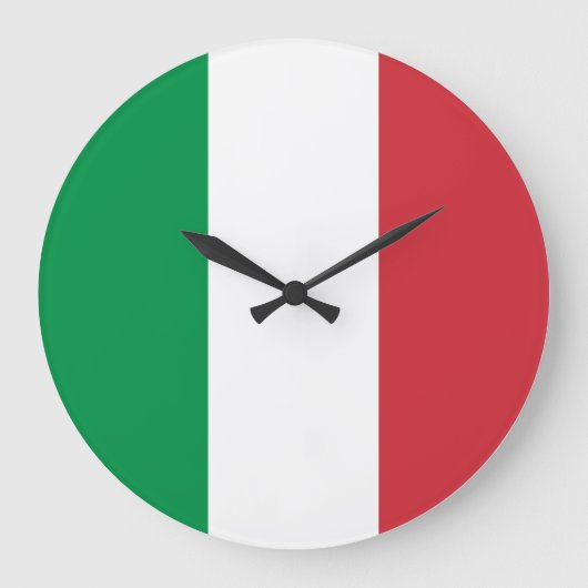 Italienische Flagge Große Wanduhr (Vorderseite)