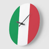 Italienische Flagge Große Wanduhr (Winkel)